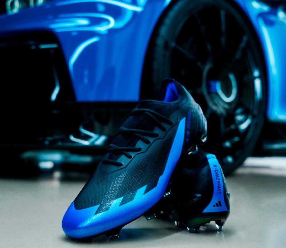 $!Bugatti and Adidas unveil limited-edition football boots