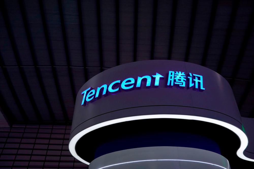 A Tencent sign is seen at the World Internet Conference (WIC) in Wuzhen, Zhejiang province, China, October 20, 2019. REUTERSPIX