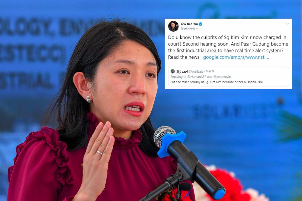 Yeo Bee Yin defends her handling of the Sg Kim Kim pollution crisis