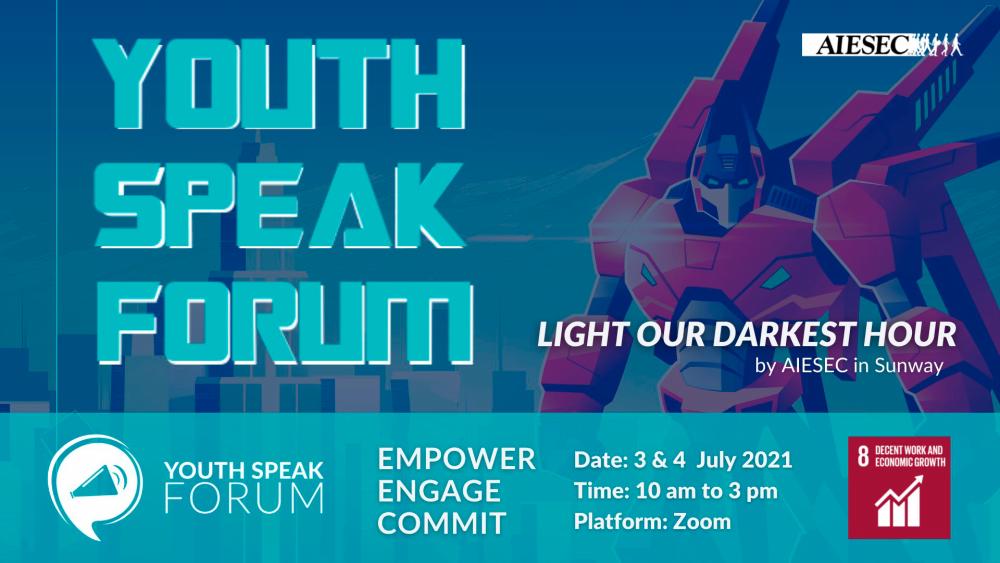 AIESEC in SUNWAY is organizing YOUTH SPEAK FORUM!