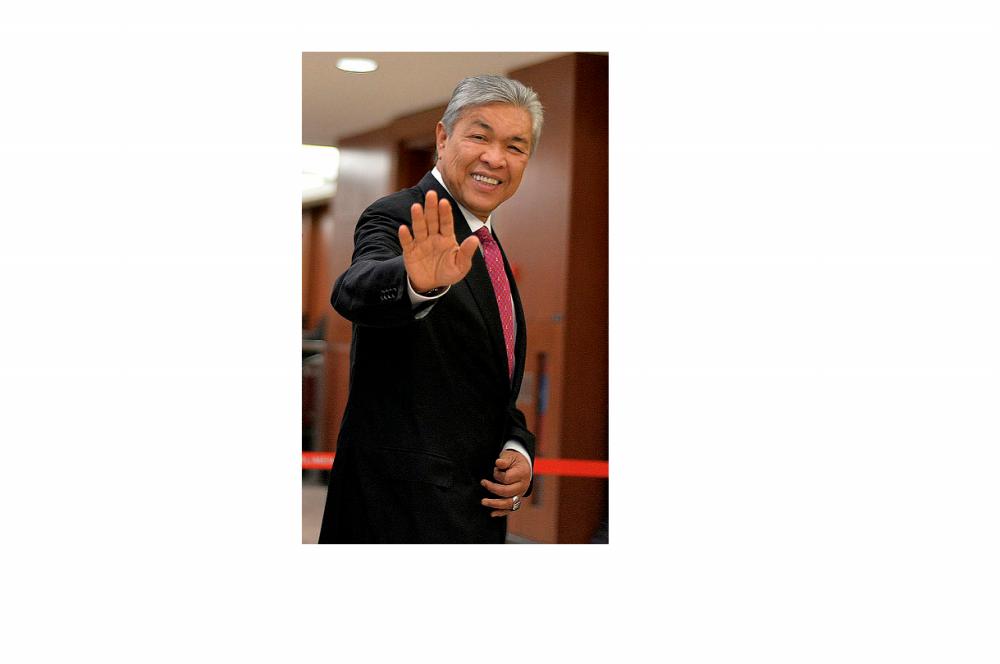 Zahid at the Parliament today.
