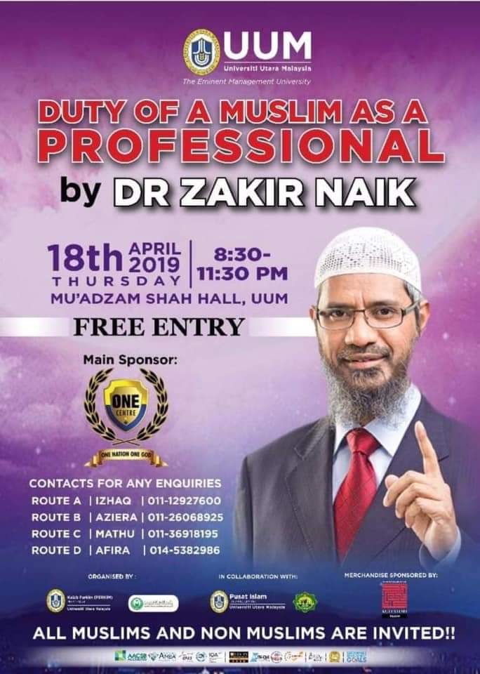 UUM must explain why Zakir Naik allowed to hold lecture there