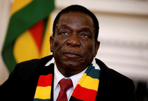 Zimbabwe’s President Emmerson Mnangagwa looks on as he gives a media conference at the State House in Harare, Zimbabwe, August 3, 2018. — Reuters