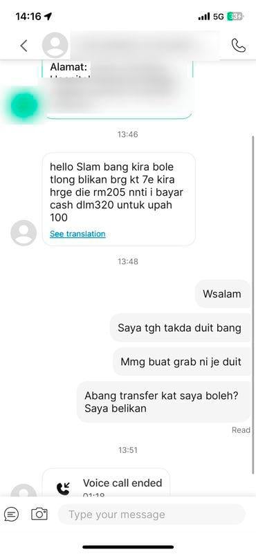 Penunggang penghantaran dedah penipuan selepas pelanggan janjikan tip tunai RM100