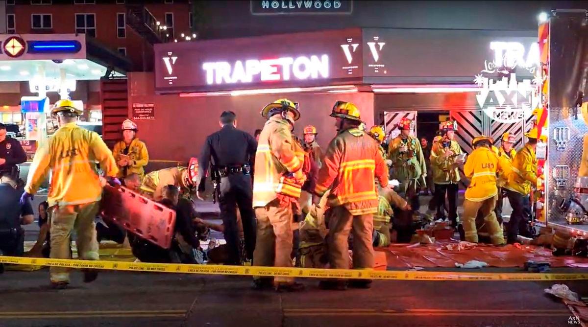 30 injured as car hits crowd outside Los Angeles club