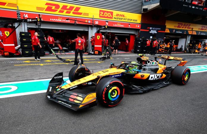 Norris takes Spa pole on all-McLaren front row