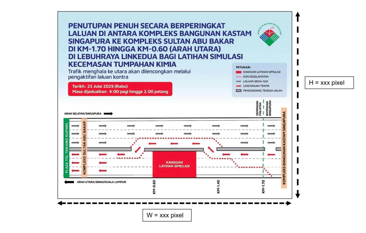 Linkedua Highway closure for chemical spill drill on July 23