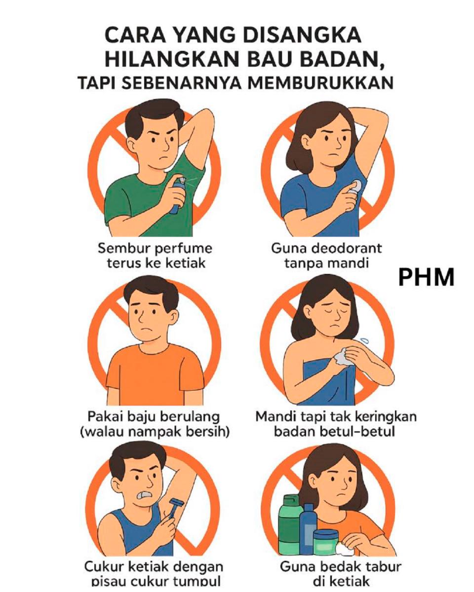 Sembur pewangi ke ketiak masam hanya tengikkan lagi keadaan Sembur pewangi ke ketiak masam hanya tengikkan lagi keadaan