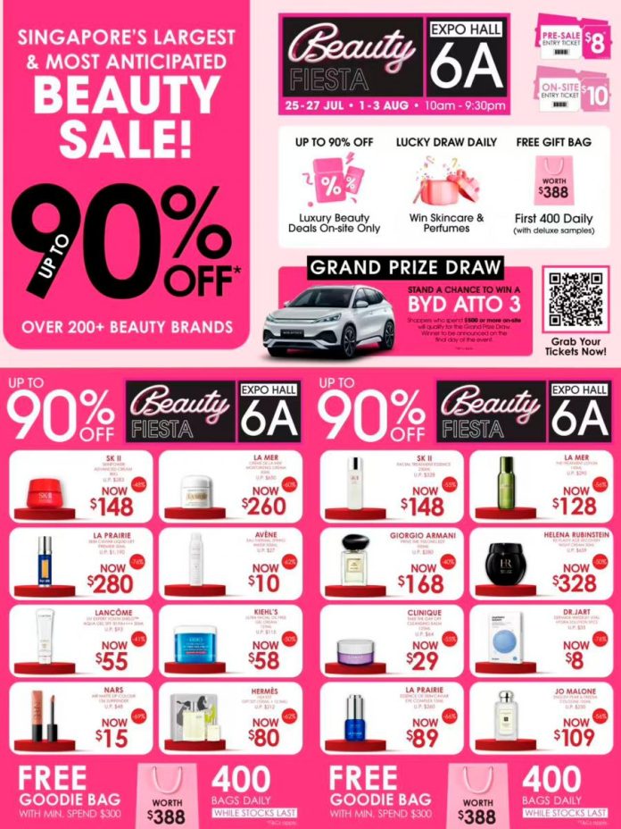 Singapore’s Biggest Beauty Sale Returns with $1 Deals, Rolex Prizes, and a BYD Electric Car Giveaway Singapore’s Biggest Beauty Sale Returns with $1 Deals, Rolex Prizes, and a BYD Electric Car Giveaway