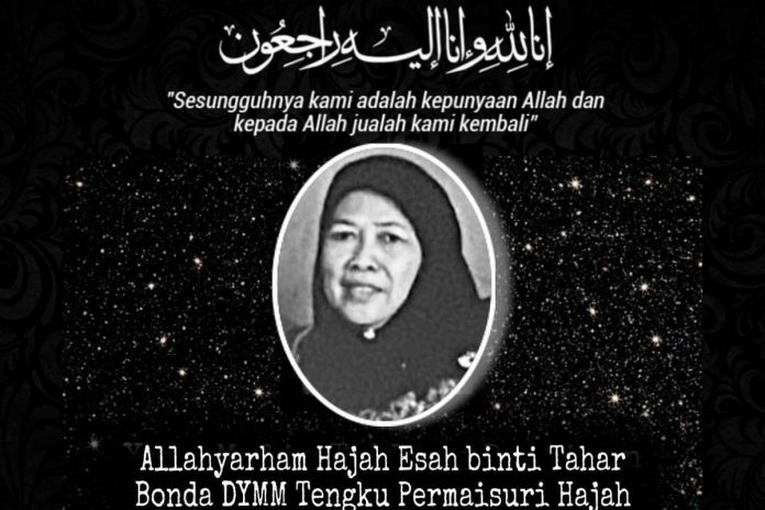 Bonda Tengku Permaisuri Selangor meninggal dunia pada usia 82 tahun