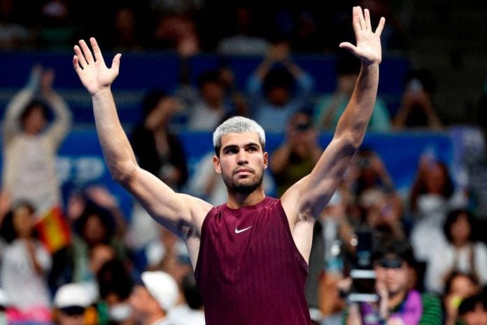 Carlos Alcaraz overcomes foot injury scare to win Tokyo Open debut