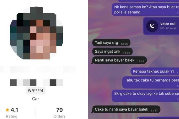 Delivery rider allegedly fails to deliver RM425 cake, offers to pay customer back