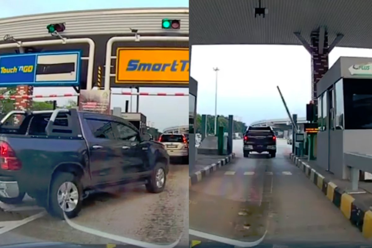 “Gas guzzler but can’t pay RM2?” — Viral video of toll jumping Hilux sparks outrage
