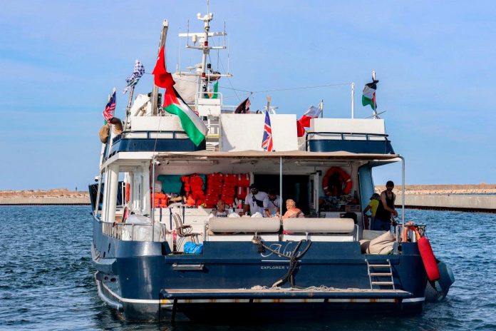 Global Sumud Flotilla enters Greek waters en route to Gaza with aid Global Sumud Flotilla enters Greek waters en route to Gaza with aid
