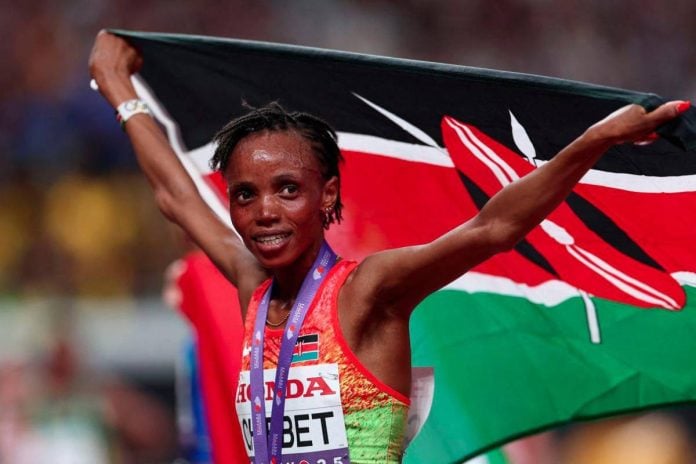 Kenya’s Beatrice Chebet wins women’s 10,000m world title in Tokyo