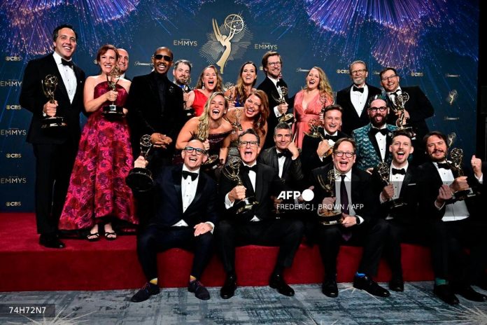 Key Emmys moments: Children, Colbert, women and politics