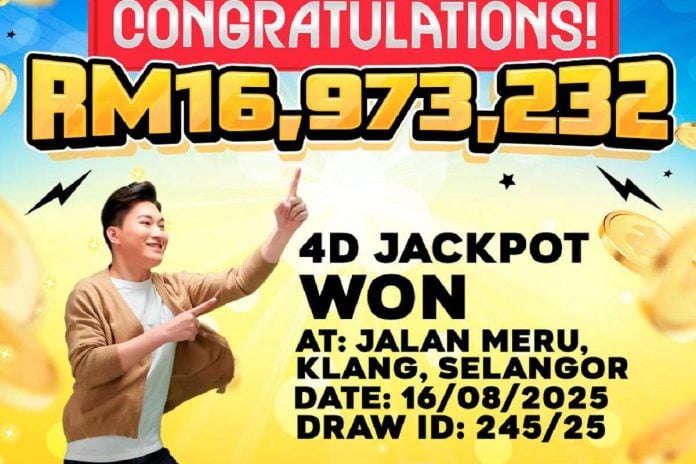 Klang punter wins nearly RM17mil Magnum 4D Jackpot prize