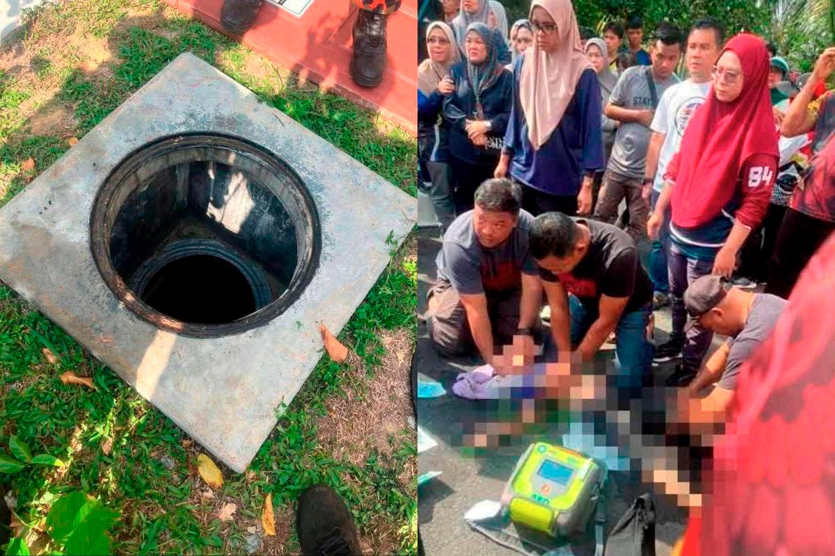 Man rescues boy from sewer pit despite injury in Nilai school Man rescues boy from sewer pit despite injury in Nilai school