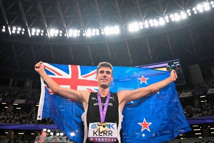 New Zealand’s Hamish Kerr wins world high jump gold in Tokyo