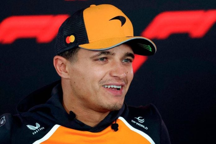 Norris leads Piastri in red-flagged first Baku practice session