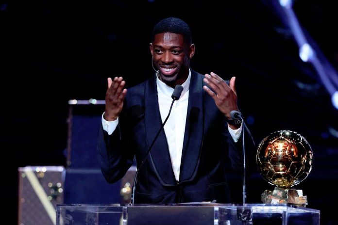 PSG star Ousmane Dembele wins men’s Ballon d’Or award