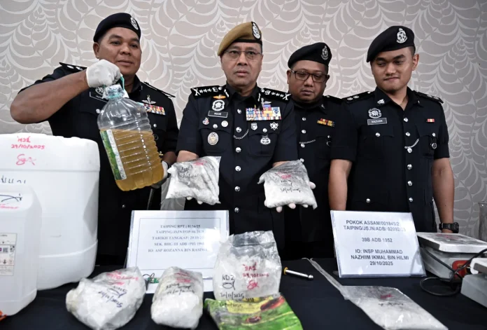 Police arrest couple, seize RM2.87 million worth of drugs in Taiping