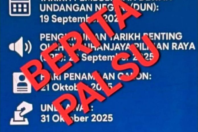 SPR sahkan poster tarikh PRN Sabah ke-17 di media sosial palsu