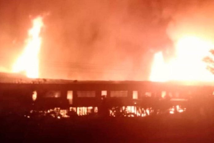 Song longhouse fire destroys 29 homes, no casualties reported