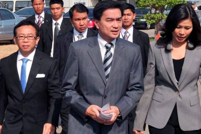 Thailand ex-PM Abhisit reinstated as Democrat Party leader Thailand ex-PM Abhisit reinstated as Democrat Party leader