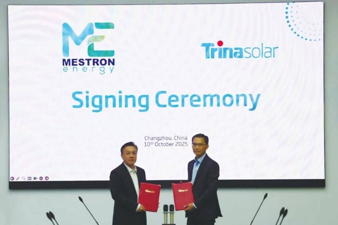 Trinasolar to supply 50MW of high-efficiency solar modules to Mestron Energy projects Trinasolar to supply 50MW of high-efficiency solar modules to Mestron Energy projects