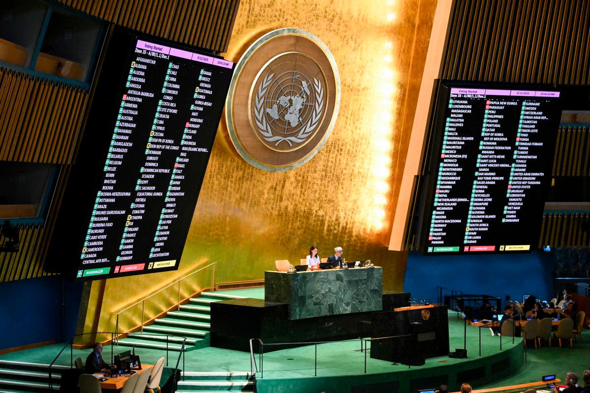 UN General Assembly votes for Hamas-free Palestinian state UN General Assembly votes for Hamas-free Palestinian state