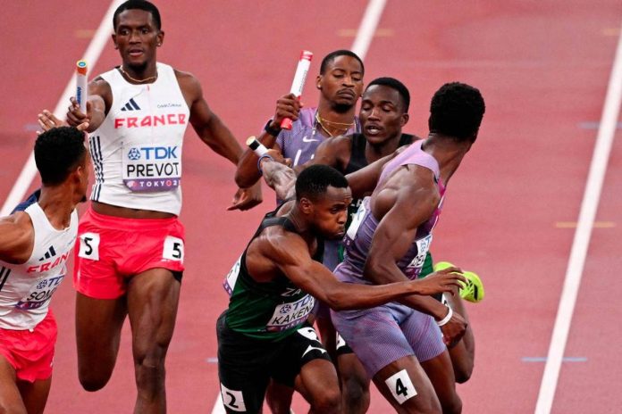 US men’s 4x400 relay team crashes out in Tokyo heat shock