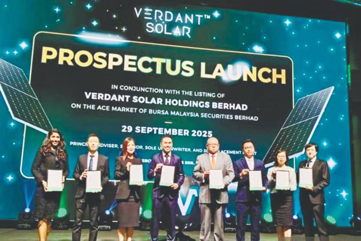 Verdant Solar aims to raise RM44m from issuance of 142m new shares at 31 sen each