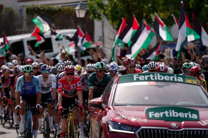 Vuelta final stage shortened by 8km amid protest fears in Madrid