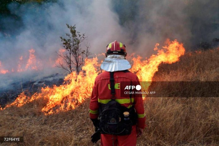 Wildfires erupt in Portugal and Spain with hundreds of firefighters deployed