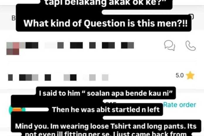 Woman alleges sexual harassment by delivery rider following inappropriate question