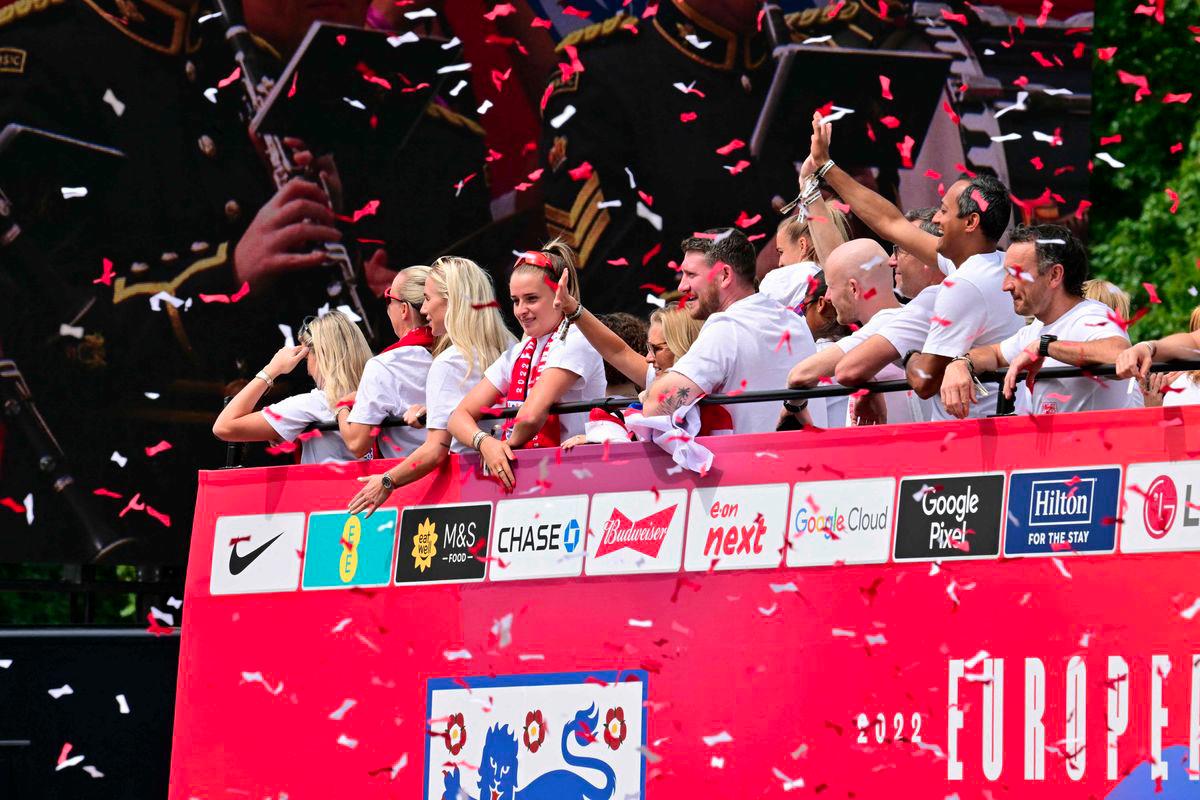 Lionesses celebrate Euro 2025 win with fans in London