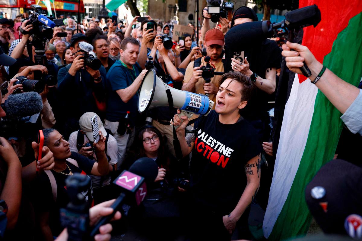 Supporters of banned Palestine Action group arrested at London protest