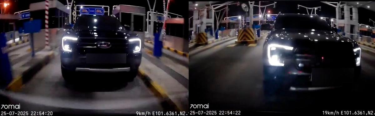 Ford Ranger driver slammed for tailgating to avoid paying toll Ford Ranger driver slammed for tailgating to avoid paying toll