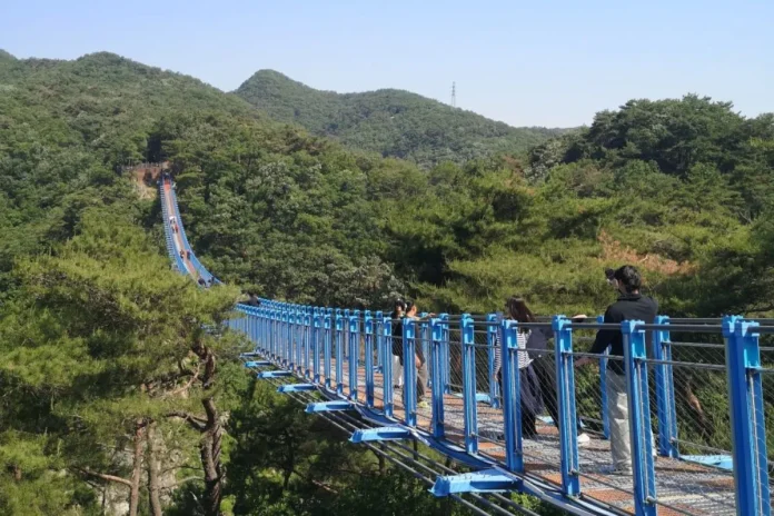 Wonju Sogeumsan Suspension Bridge.