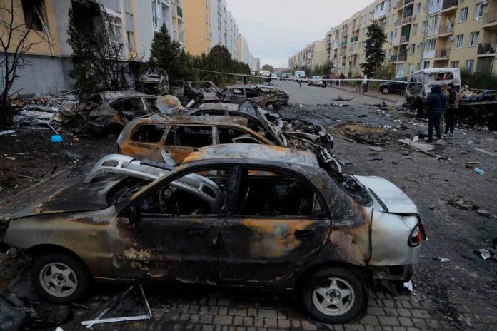 Russian strikes kill two in Ukraine, hit military office Russian strikes kill two in Ukraine, hit military office