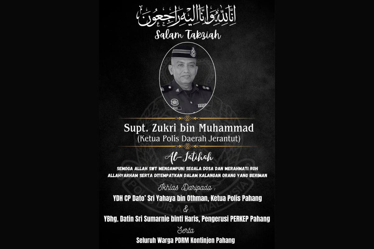 Jerantut police chief dies of heart attack at 59 Jerantut police chief dies of heart attack at 59