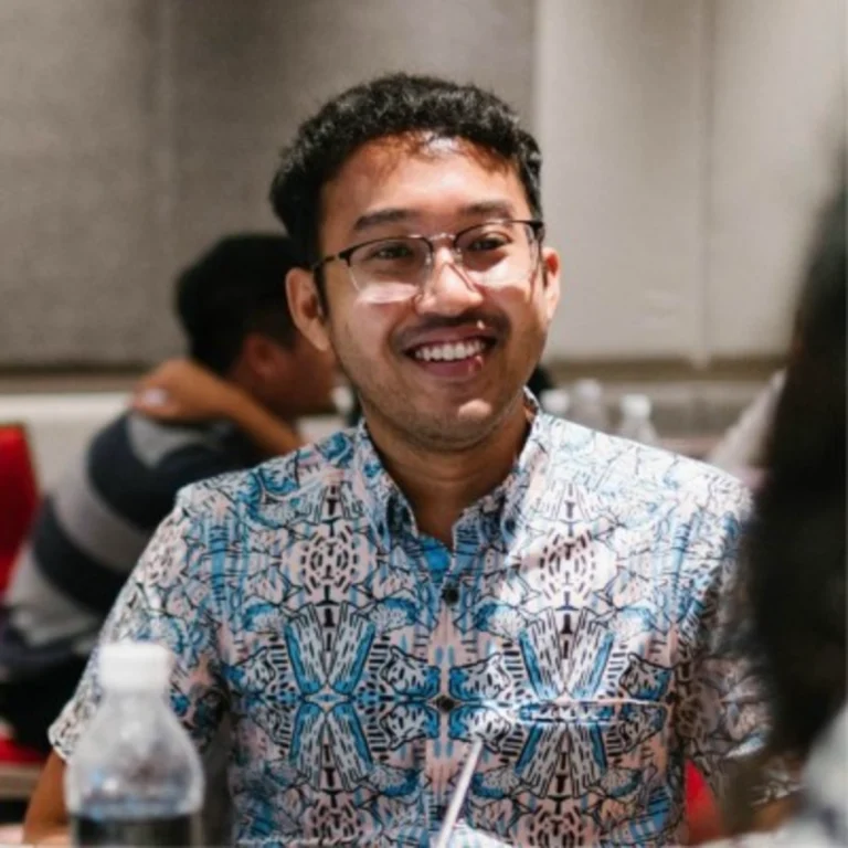 Aidil during an environmental engagement session.