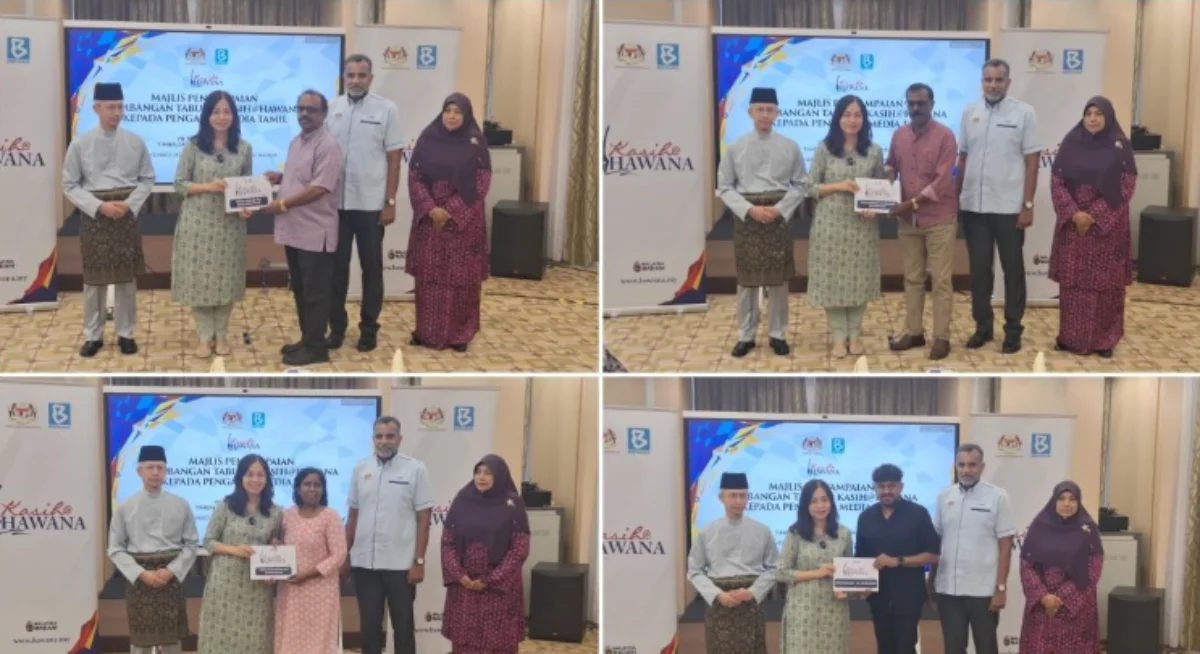 18_pengamal_media_Tamil_terima_sumbangan_Tabung_Kasih_HAWANA 18 pengamal media Tamil terima sumbangan Tabung Kasih@HAWANA