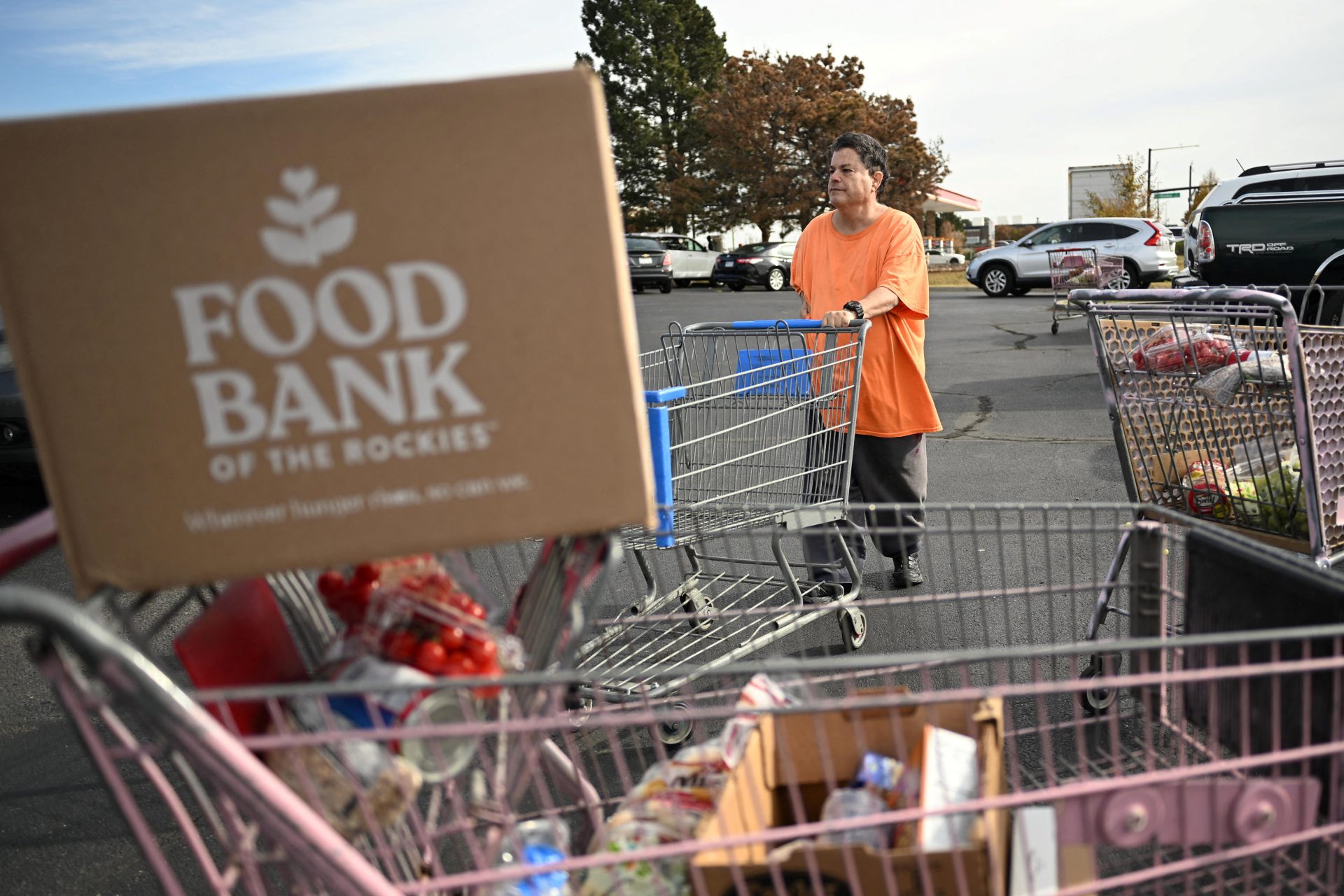 Food pantry is busy, weeks into the continuing U.S. government shutdown, in Commerce City
