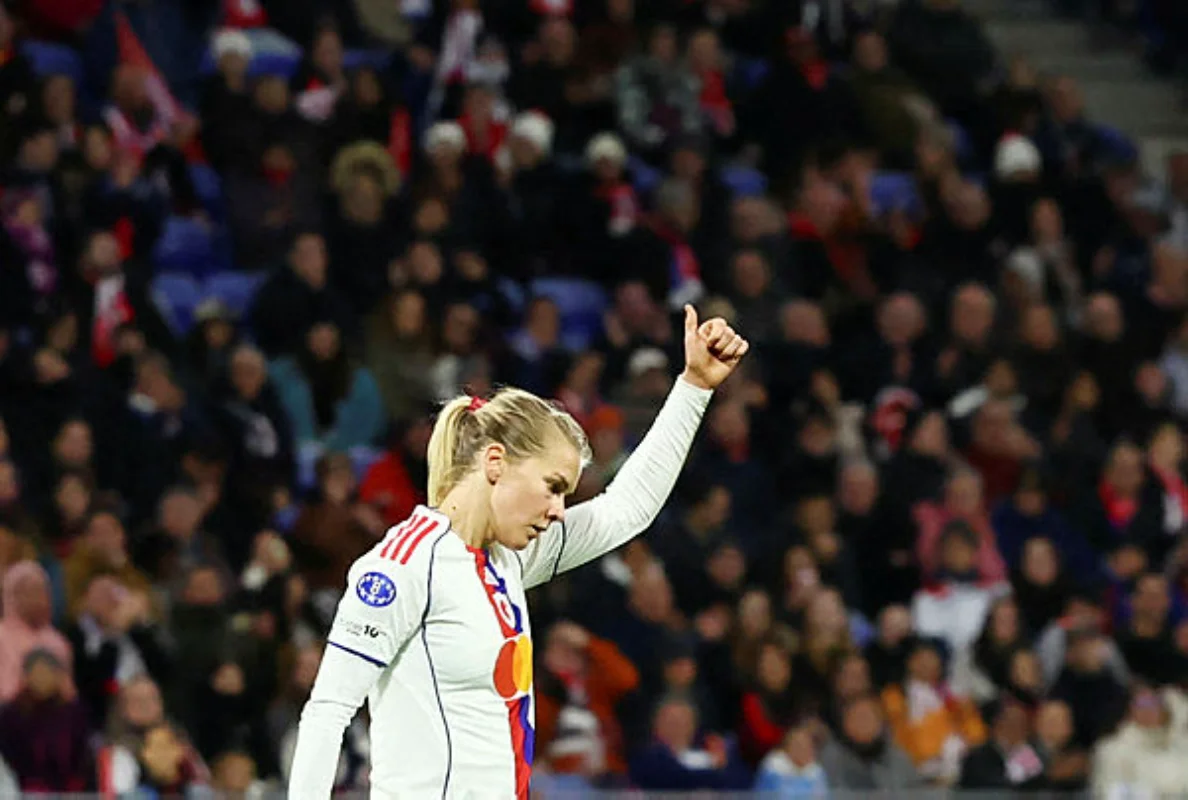 Hegerberg scores twice as Lyon beat Wolfsburg in Champions League Hegerberg scores twice as Lyon beat Wolfsburg in Champions League