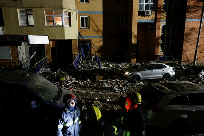 Russian drone and missile attack on Kyiv injures 26, damages buildings