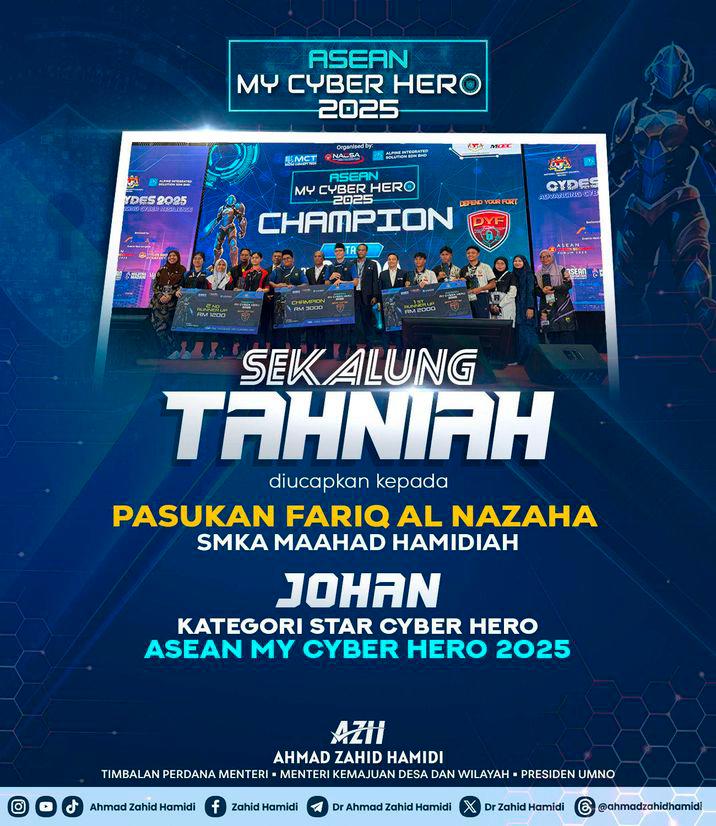 SMKA Maahad Hamidiah wins ASEAN My Cyber Hero 2025 SMKA Maahad Hamidiah wins ASEAN My Cyber Hero 2025