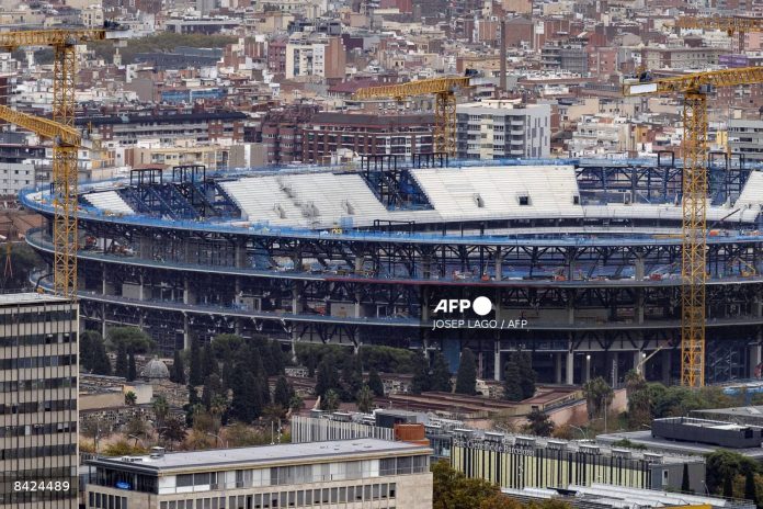 Barcelona returns to partially rebuilt Camp Nou after delays