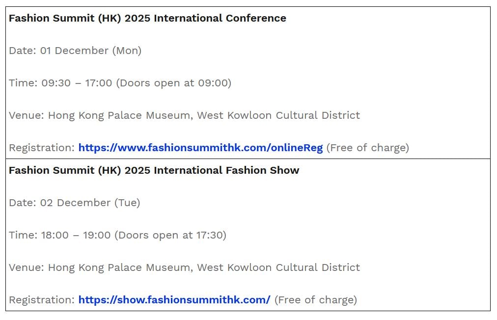 Fashion summit (hong kong) 2025 returns to illuminate the art of sustainable fashion